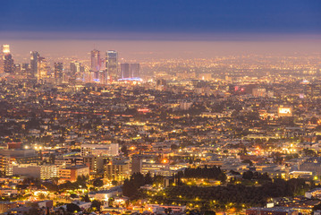 Fototapeta na wymiar Los Angeles Downtown sunset