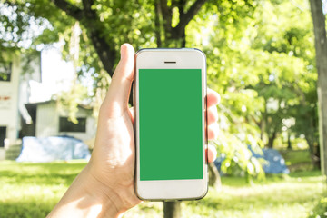 Young men are using mobile phones for various technologies such as online payment. Buy online