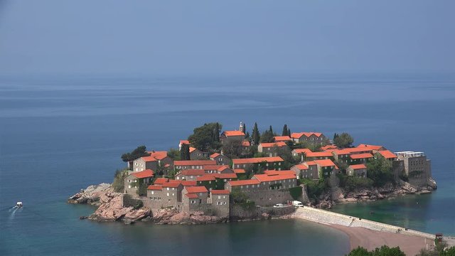 Sveti Stefan island at the Budva riviera. Montenegro 