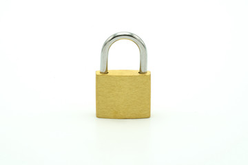 Key ring Made of brass metal. On white space for decorative images used in the article. Ideas Security. using as background business concept and Security concept with copy space.