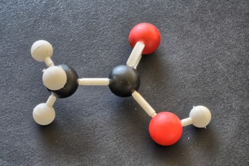 Modello molecolare dell'acido acetico