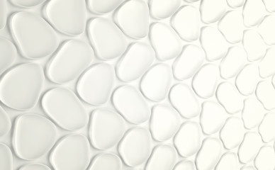 Abstact white futuristic wall. 3d render