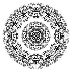 Mandala Style Vector Color Shapes. Abstract design. Fantastic decoration for fashion, holiday card, relax illustration