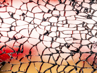 abstract cracked glass