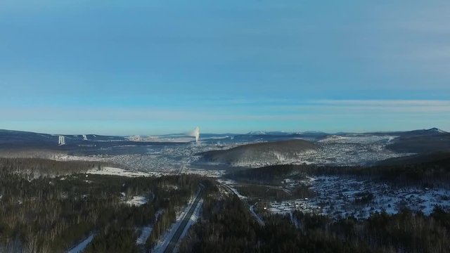 city behind the forest