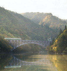 Fukushima First Bridge Tadami River Japan