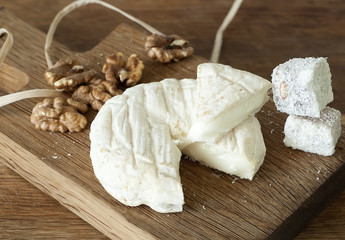 Goat cheese on board