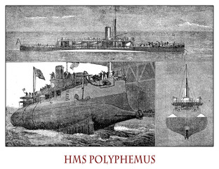 HMS Polyphemus was a British royal navy ironclad, torpedo ram  with torped tubes from 1881 used for coastal defence