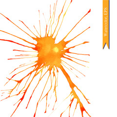 Watercolor handdrawn blot