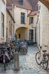 Fahrräder im Innenhof