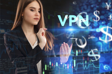 The concept of business, technology, the Internet and the network. A young entrepreneur working on...