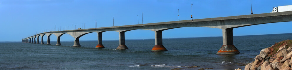 Confederation bridge in Prince Edward island in Canada