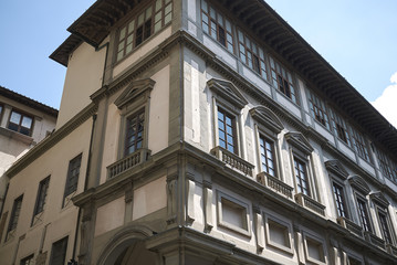 Firenze, Italy - June 21, 2018 : View of the Uffizi Gallery