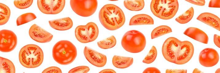 Fresh red tomato photographic pattern