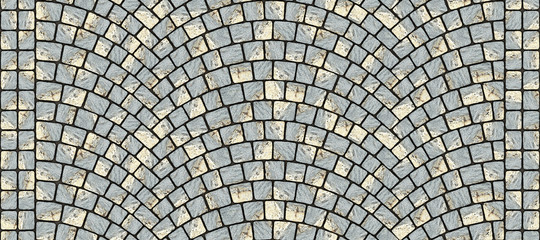 Road curved cobblestone texture 034