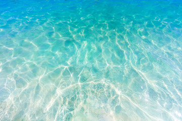 Clear blue water, sea water