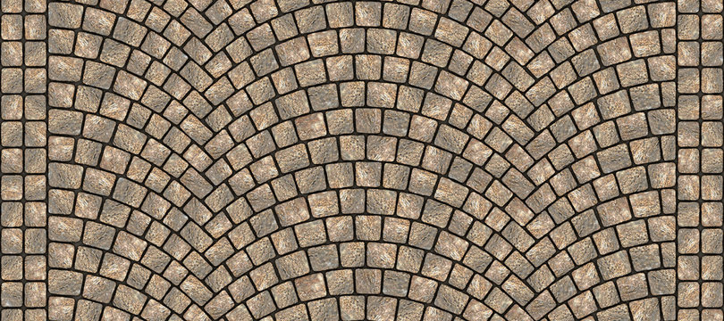 Road curved cobblestone texture 035