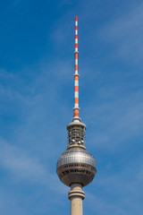 The sphere on the Fernsehturm TV tower in Berlin
