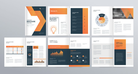 template layout  for company profile ,annual report , brochures, flyers, leaflet, magazine,book with cover page design . - obrazy, fototapety, plakaty