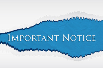 Important notice.