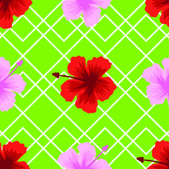 Seamless Pattern Summer Floral Design