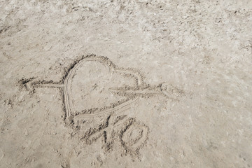 heart arrow and hugs and kisses
