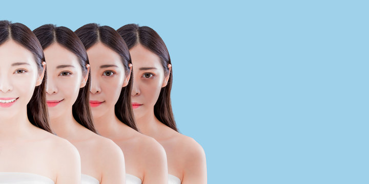 Woman With Skin Whitening Concept