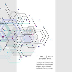 Abstract hexagon background and technology polygonal design