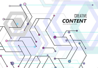 Geometric abstract background with hexagons