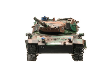 Brown plastic tank isolated on the white background