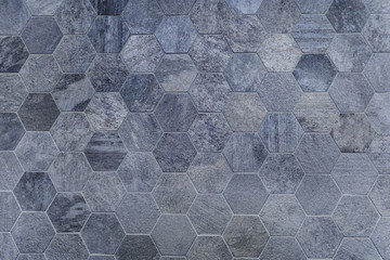 blue purple hexagon shaped floor / wall tile background