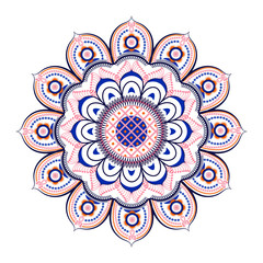 Vector mandalas style decoration, hand drawn round decorative ornament.Fashion motif can be used to print on the phone, tattoo, for paper, textile, clothes.