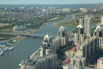 aerial view of the city