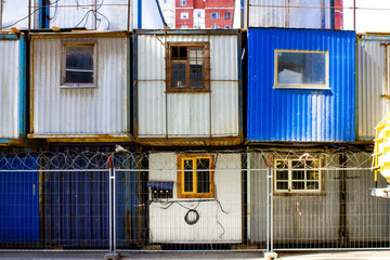 poor slum houses in ghetto quarter