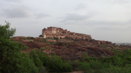 Fototapeta na wymiar full view jodhpur palace jodhpur fort