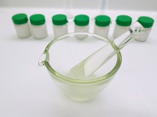 Mortar and containers for capsules