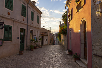 Street and buildings of old town Rovinj