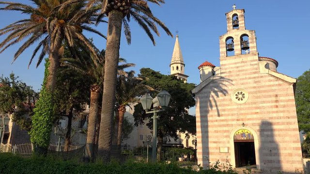 Church of the Holy Trinity in Budva Old town. Montenegro