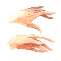 Hands drawing realistic sketch