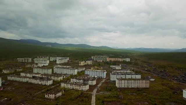 Kadykchan ghost town. Siberian ghost town built by gulag prisoners during World War II. Kolyma Magadan region