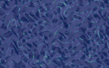 Fototapeta premium Graphic illustration - liquid pattern dark blue color. Modern abstract background. Design wallpaper. 3D illustration
