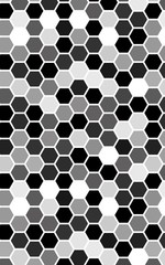 White honeycomb with a gradient color. Isometric geometry. 3D illustration