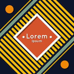 Colorful geometric template for your text. Trendy minimalistic illustration