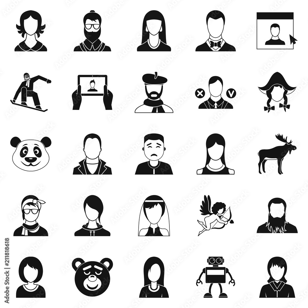 Poster nation icons set. simple set of 25 nation vector icons for web isolated on white background