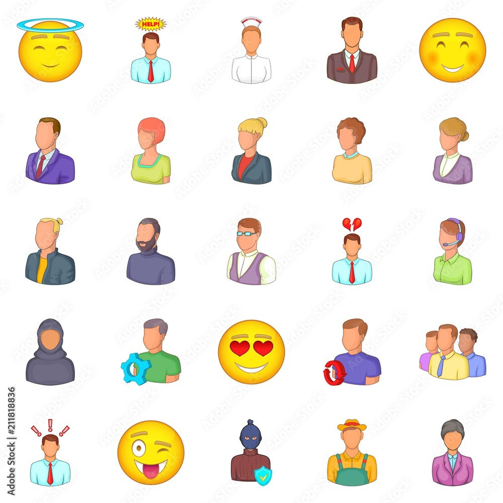 Poster public icons set. cartoon set of 25 public vector icons for web isolated on white background