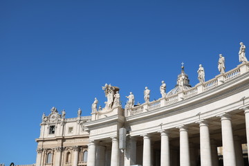 Fototapeta na wymiar Details of St. Peter's Basilica in Vatican City, Rome Italy