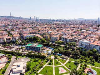 Obraz premium Aerial Drone View of Istanbul Kadikoy Square