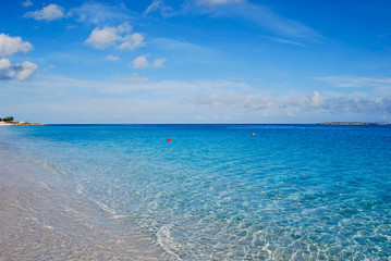 Idyllic beach in the Caribbean Sea