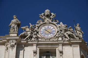 Fototapeta na wymiar Details of St. Peter's Basilica in Vatican City, Rome Italy