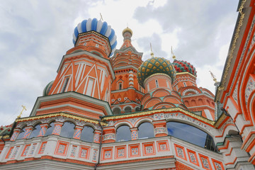 Fototapeta na wymiar Domes of Saint Basil's cathedral, Moscow